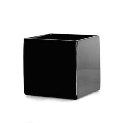Square Black Cube Vase
