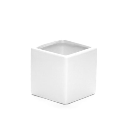White square vase