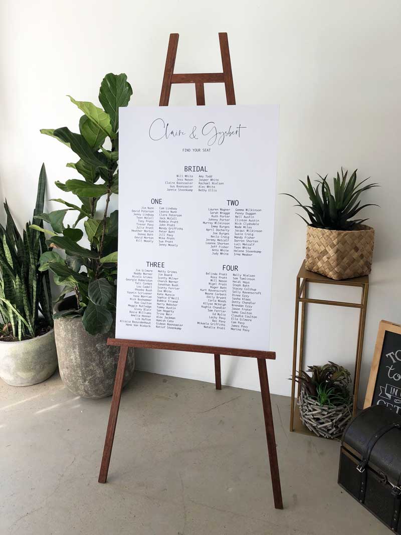 Easel - Wooden Large - Blush Weddings & Events