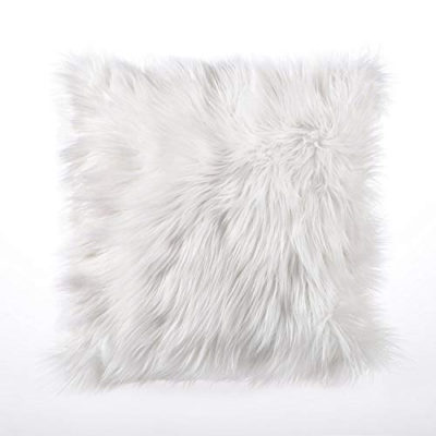 white Alpine Fur cushion